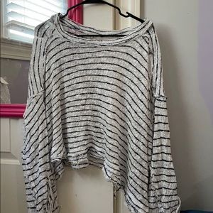 Free people “distressed” sweater/long sleeve